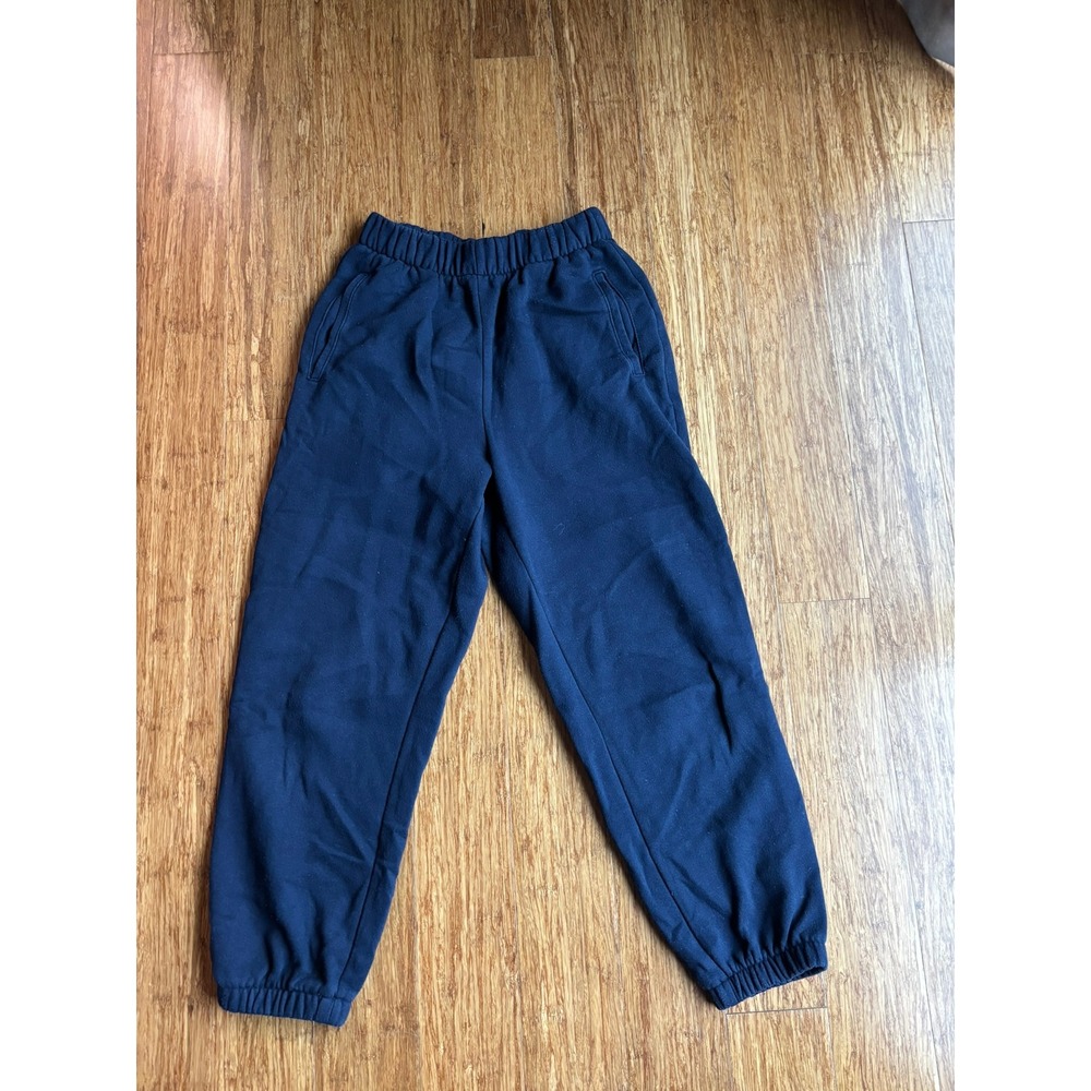 Gap Navy Blue Fleece Joggers Petite XS Elastic Waist Sweatpants Pockets